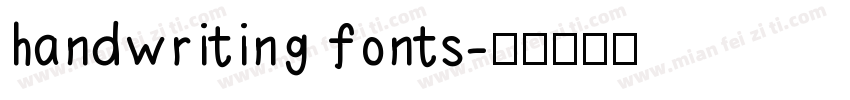 handwriting fonts字体转换